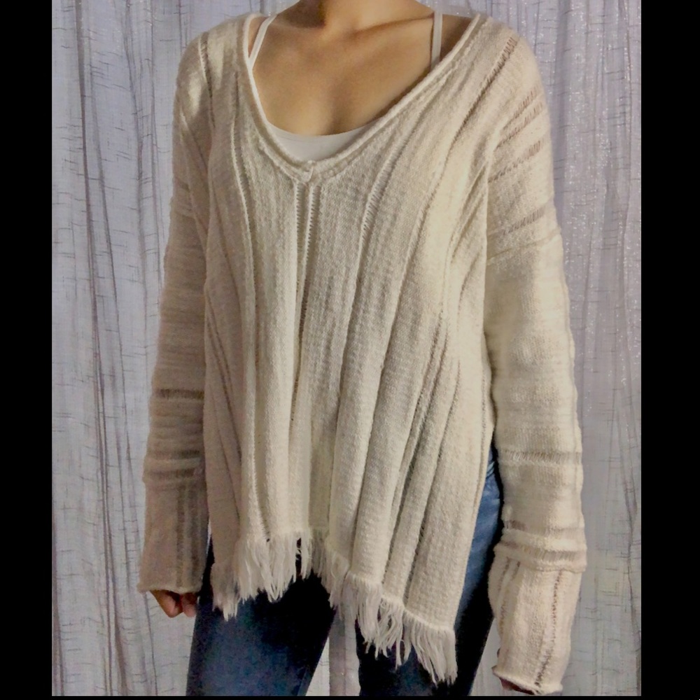 NWT Free People Ocean Drive Distressed Sweater S